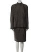 Akris Wool Chain-Link Accents Dress Set