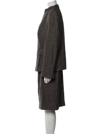 Akris Wool Chain-Link Accents Dress Set