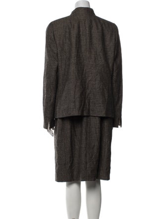 Akris Wool Chain-Link Accents Dress Set