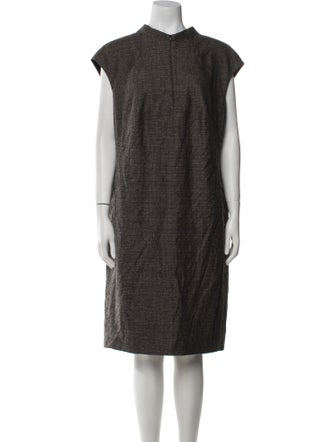 Akris Wool Chain-Link Accents Dress Set