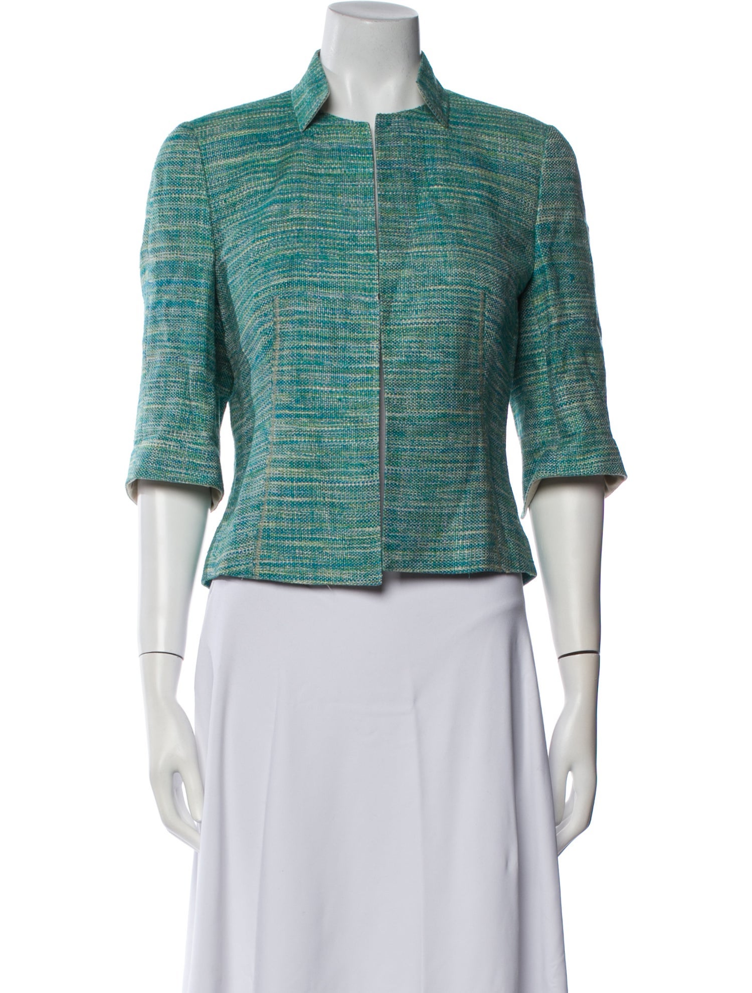 Akris Silk Tweed Pattern Evening Jacket