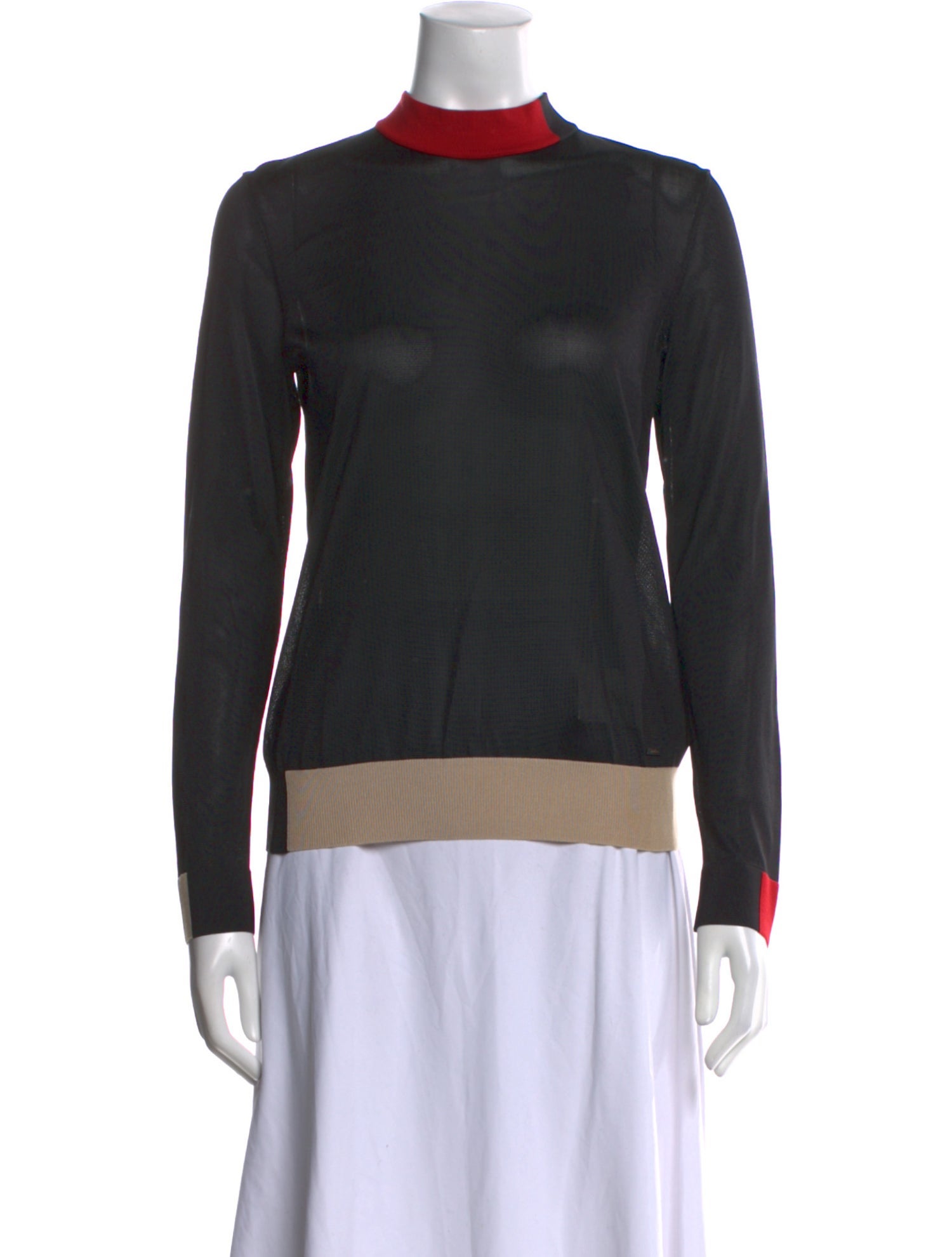 Akris Silk Mock Neck Sweatshirt w/ Tags