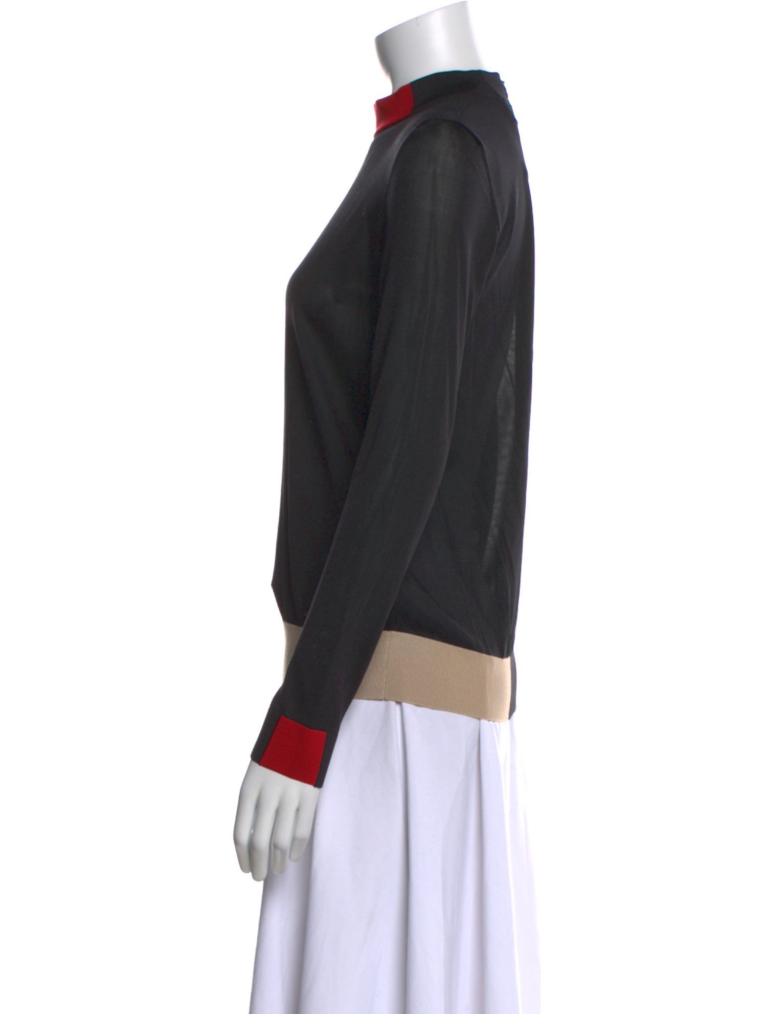 Akris Silk Mock Neck Sweatshirt w/ Tags