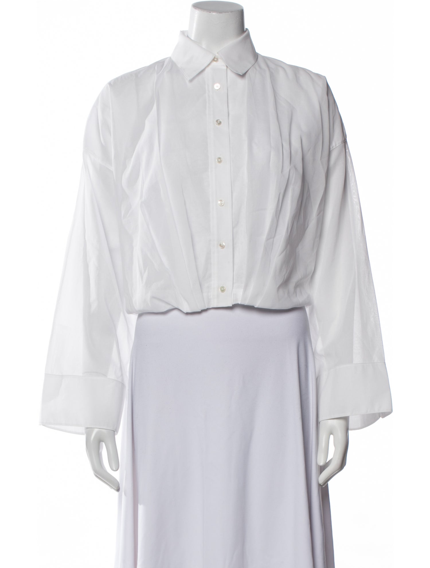 Akris Long Sleeve Button-Up Top