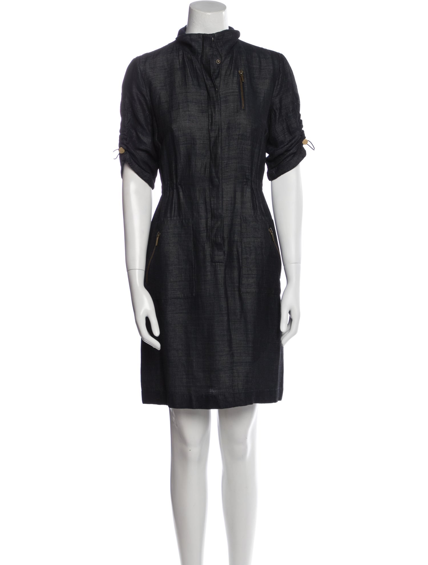 Akris Punto Mock Neck Mini Dress