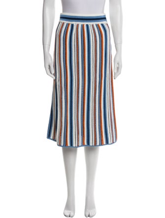 Akris Striped Knee-Length Skirt