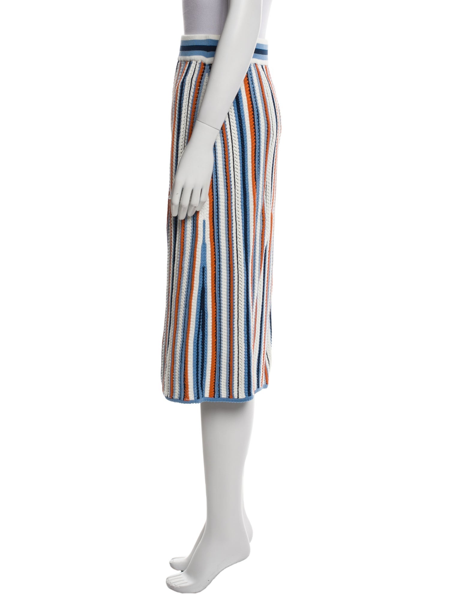 Akris Striped Knee-Length Skirt