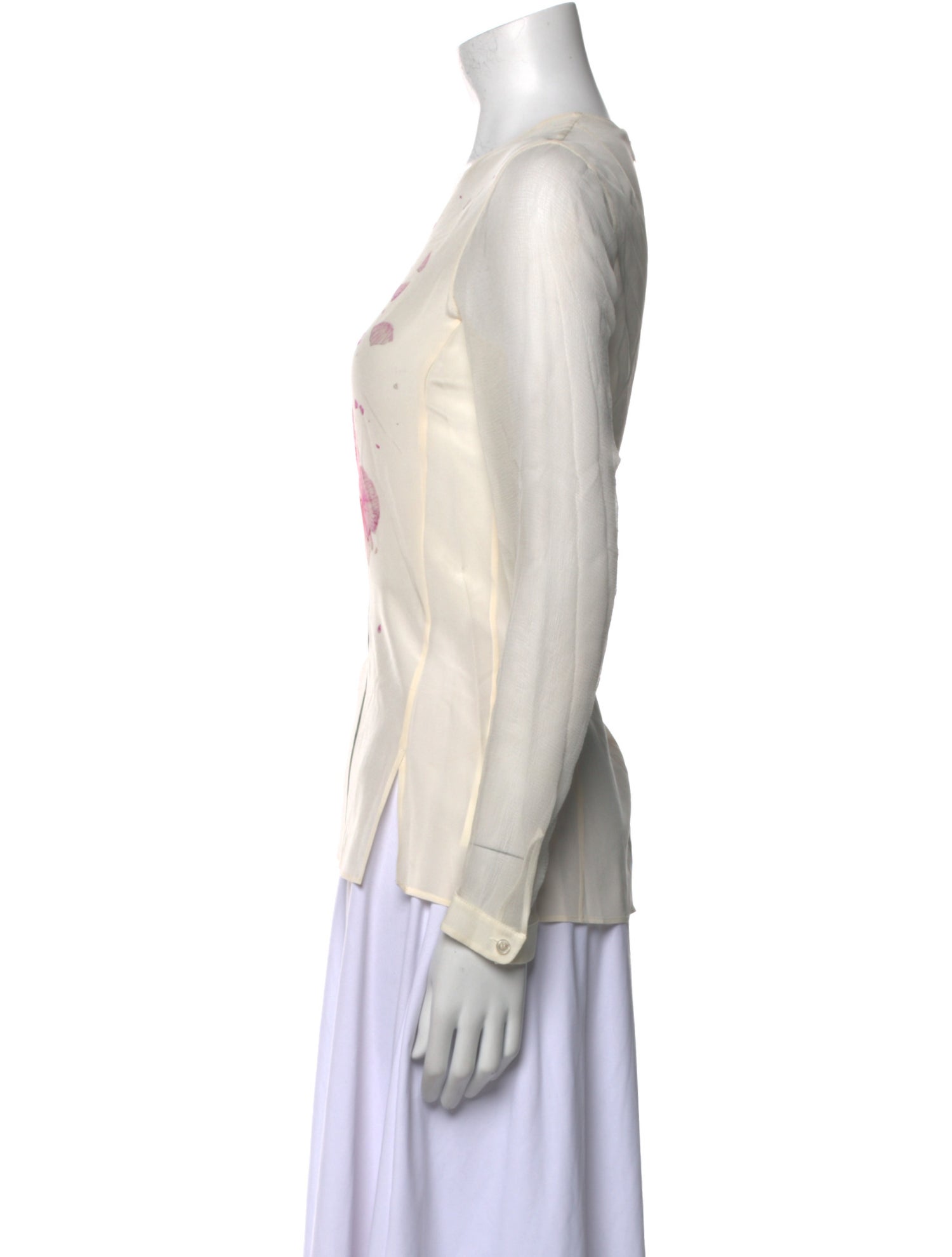 Akris Silk Floral Print Top