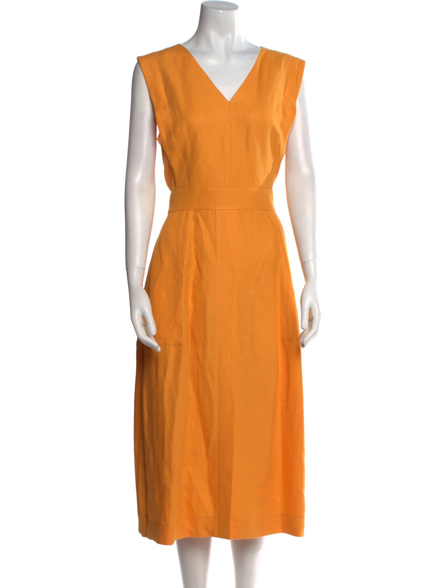 Akris Linen Midi Length Dress