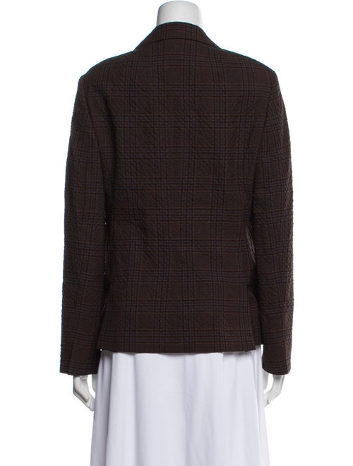 Akris Wool Plaid Print Blazer