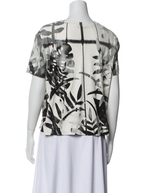 Akris Printed Bateau Neckline Button-Up Top