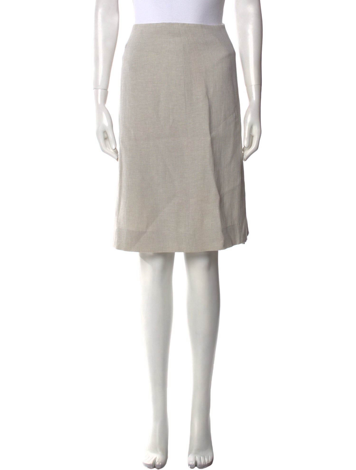 Akris Linen Knee-Length Skirt