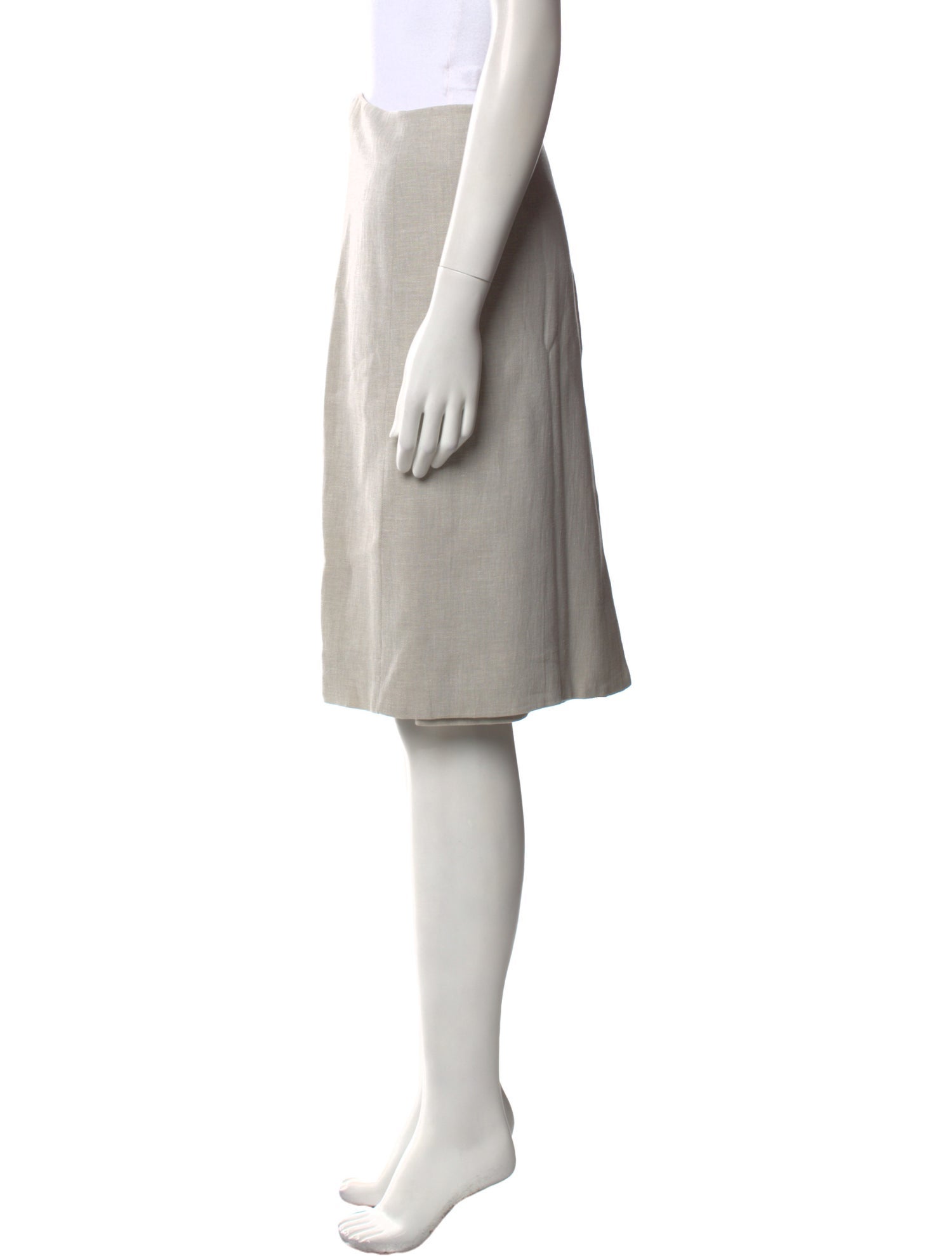 Akris Linen Knee-Length Skirt