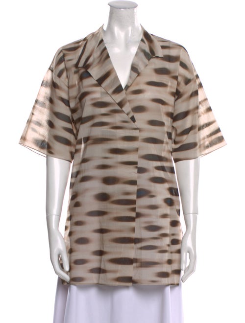 Akris Animal Print Short Sleeve Tunic