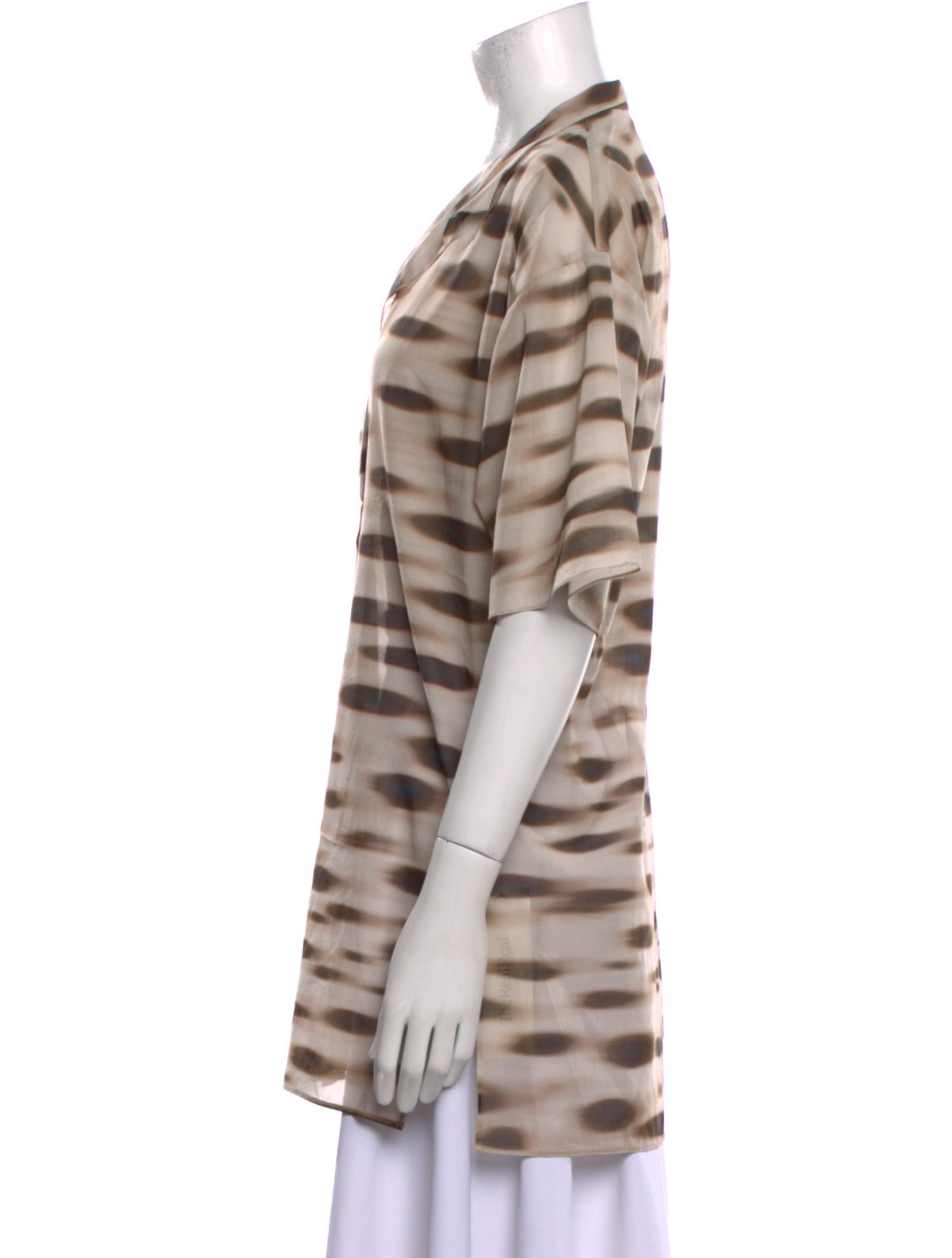 Akris Animal Print Short Sleeve Tunic