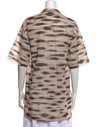Akris Animal Print Short Sleeve Tunic