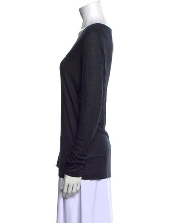 Akris V-Neck Long Sleeve T-Shirt