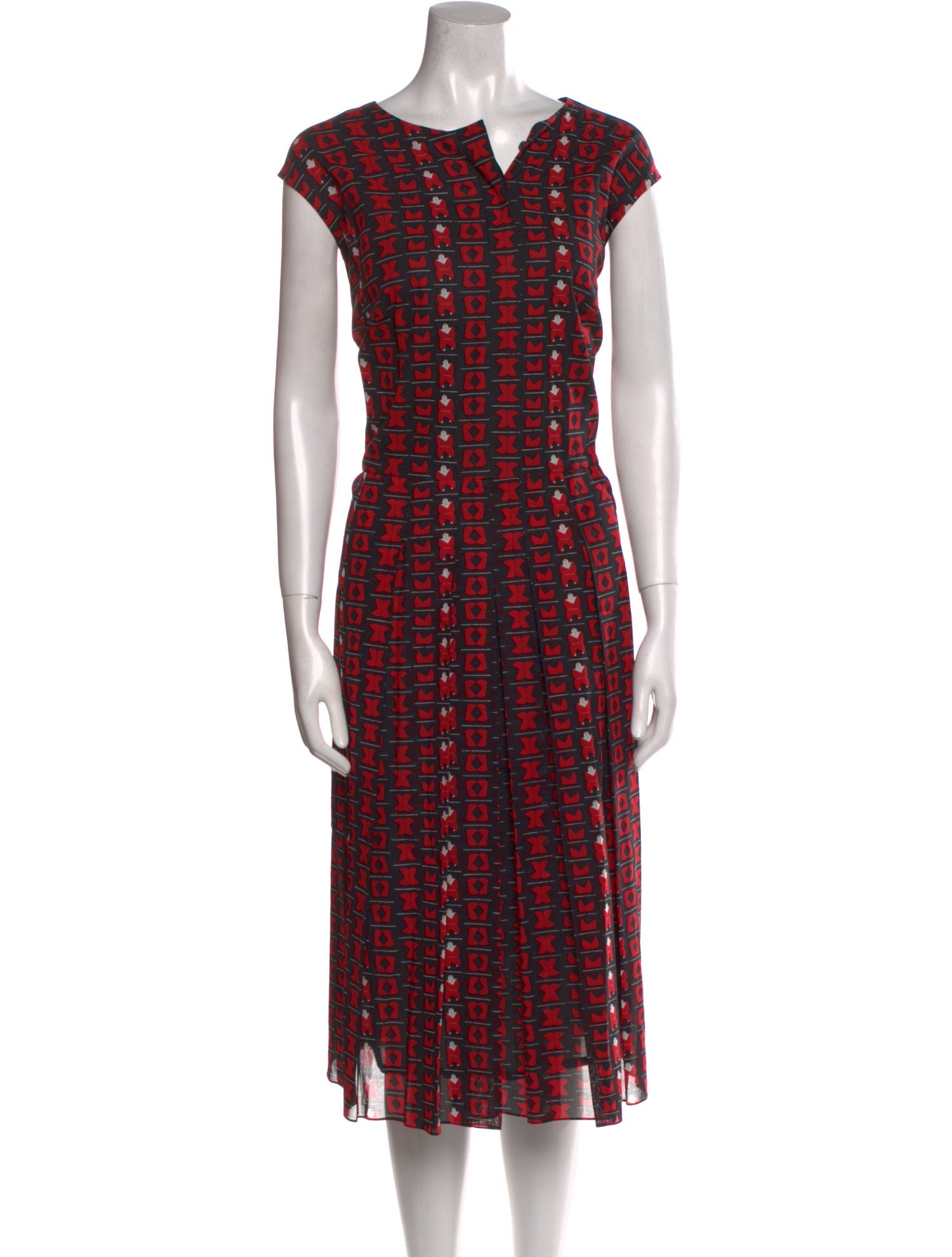 Akris Printed Midi Length Dress
