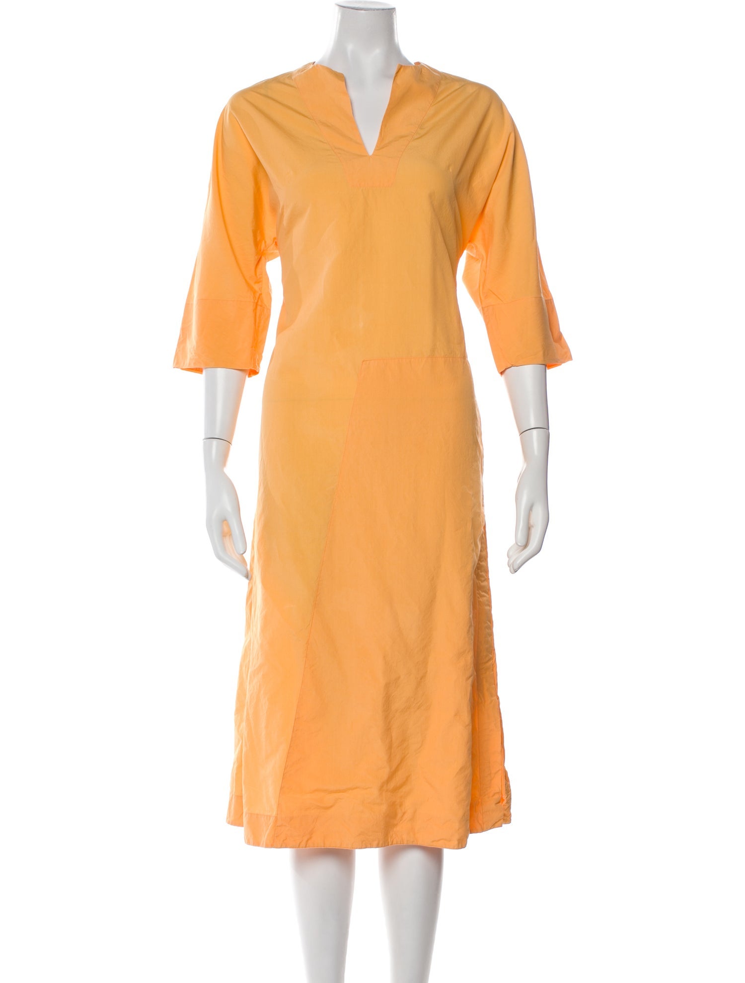 Akris V-Neck Midi Length Dress