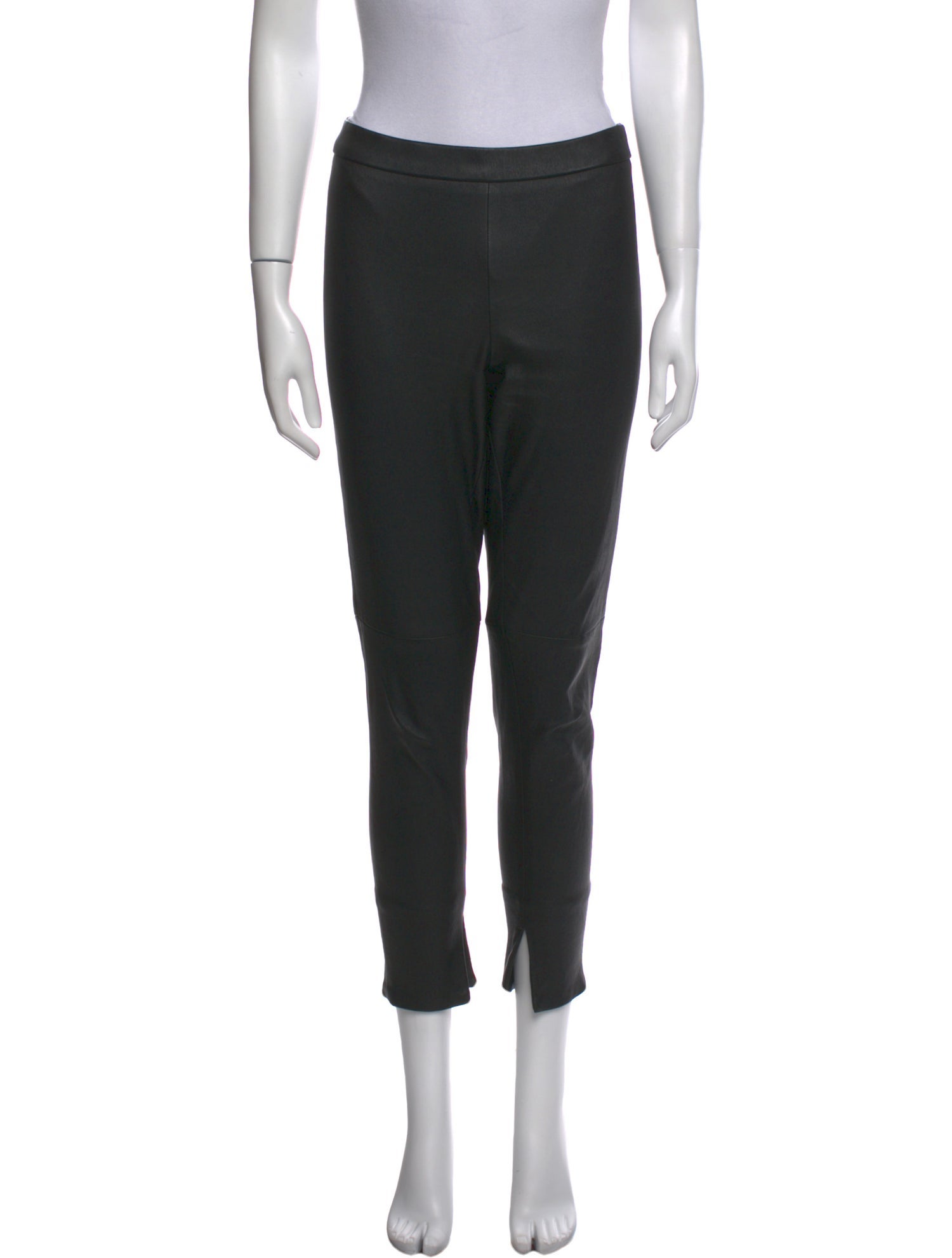 Akris Lamb Leather Skinny Leg Pants