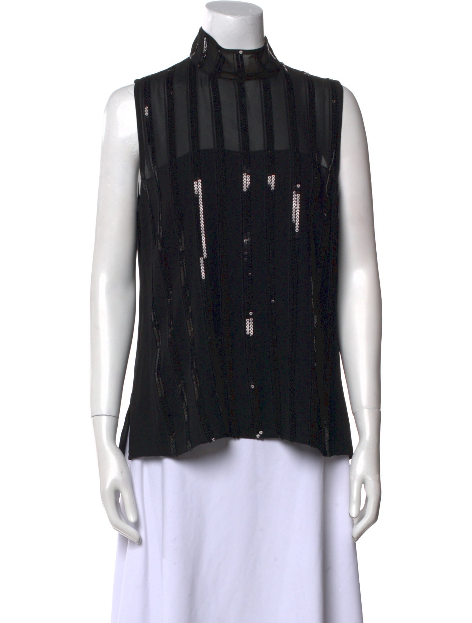 Akris Silk Mock Neck Blouse