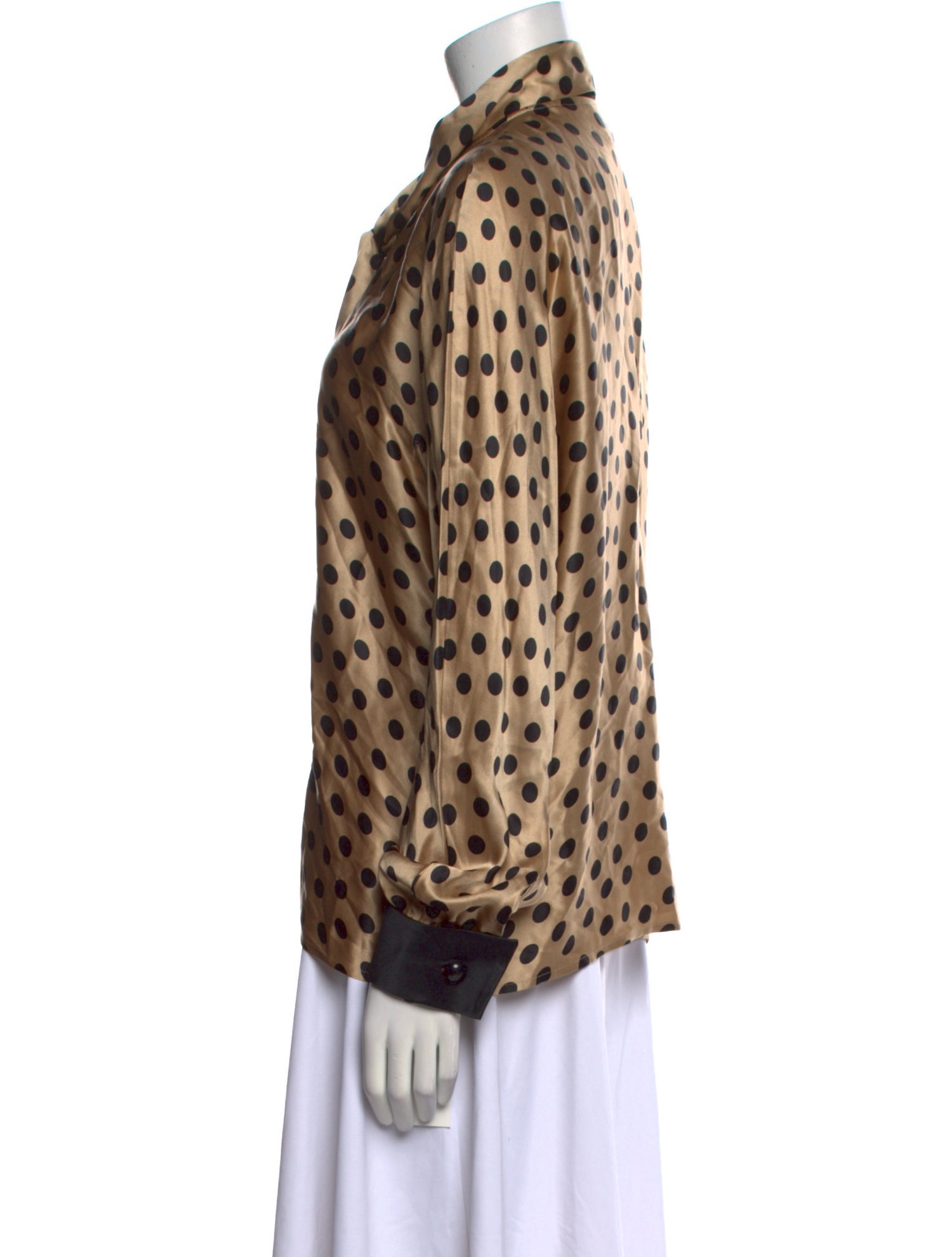 Akris Silk Printed Button-Up Top