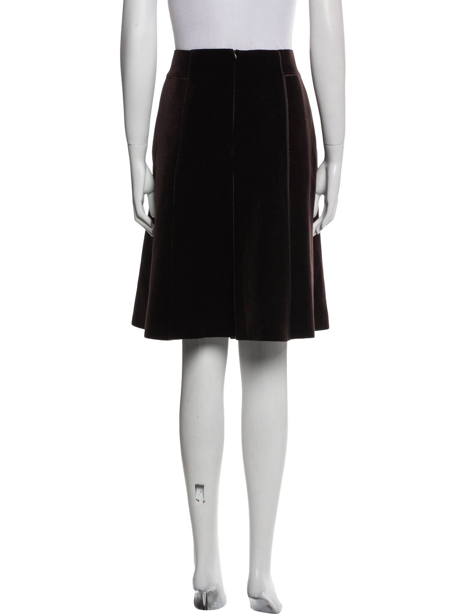 Akris Pleated Accents Knee-Length Skirt