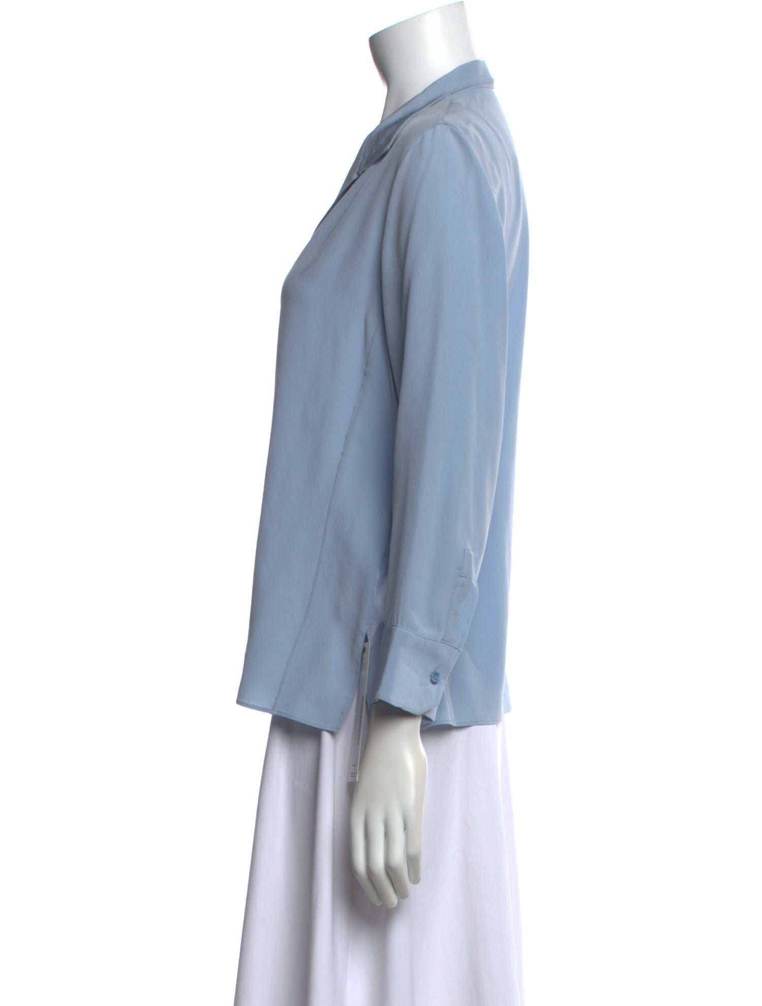 Akris Silk V-Neck Blouse