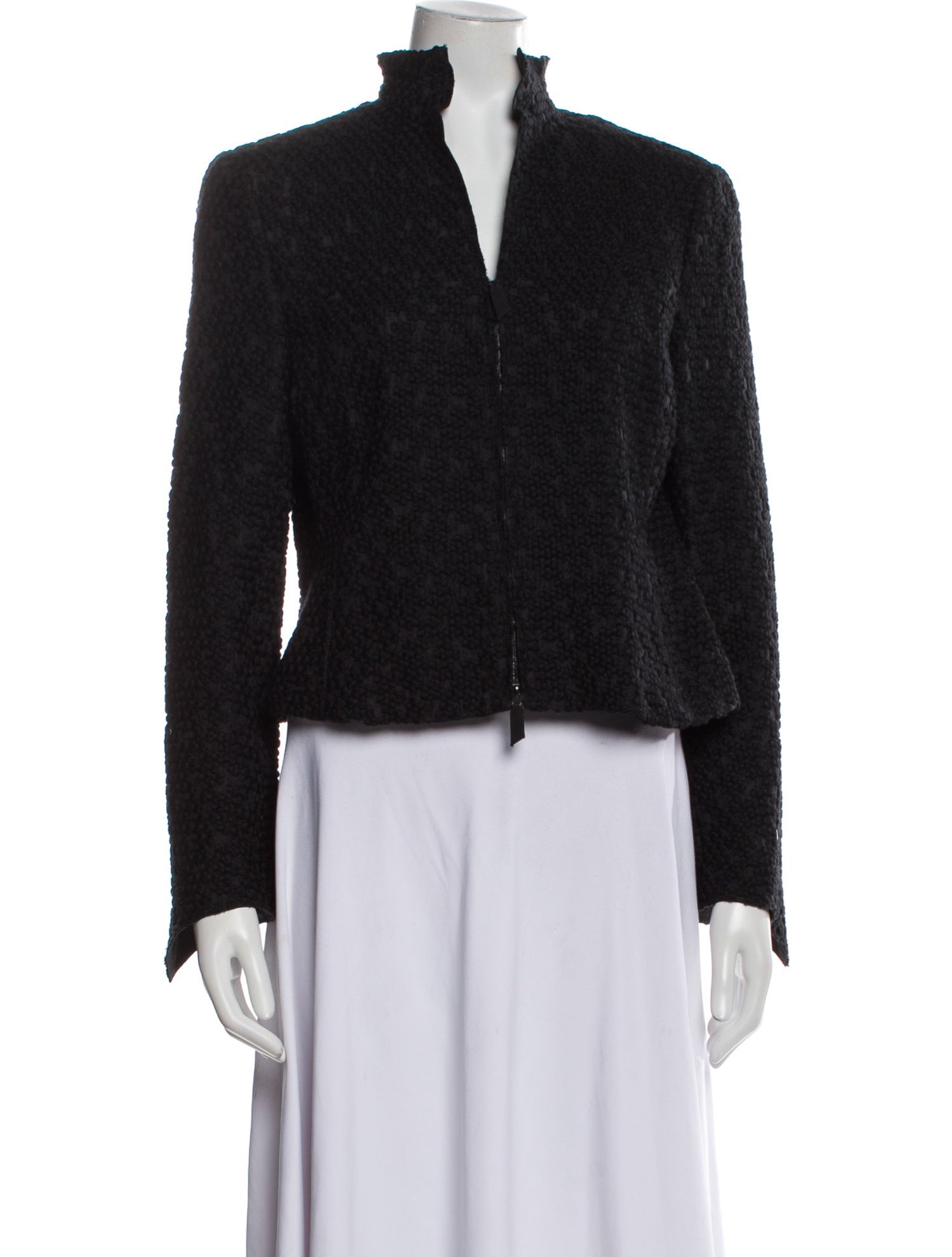 Akris Wool Striped Evening Jacket