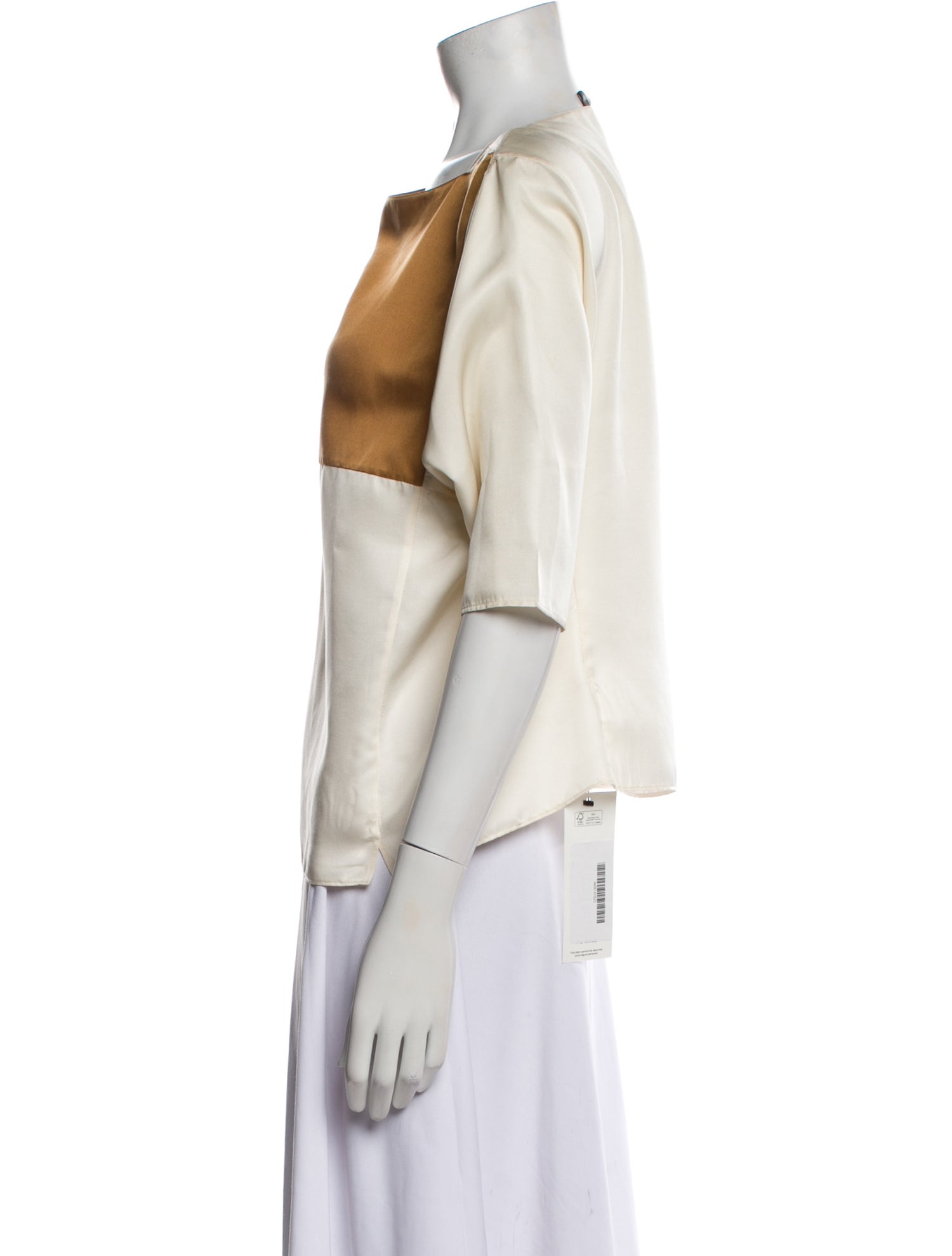 Akris Silk Bateau Neckline Blouse