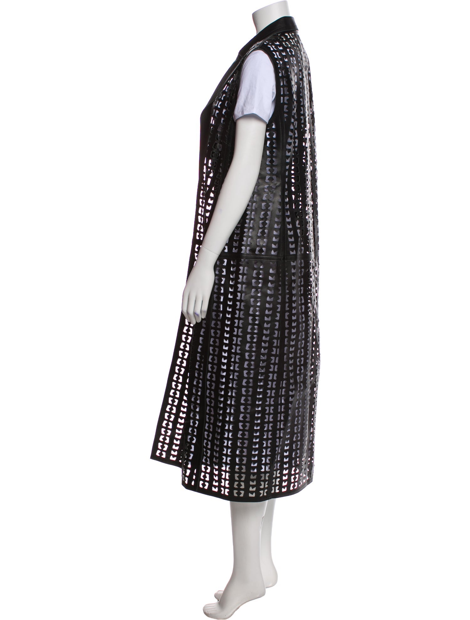 Akris Leather Printed Vest