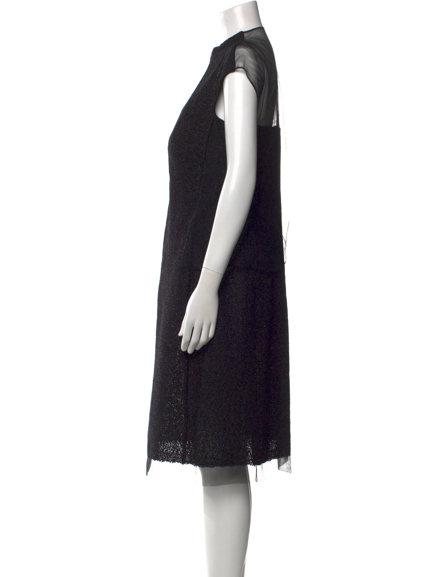 Akris Mock Neck Knee-Length Dress