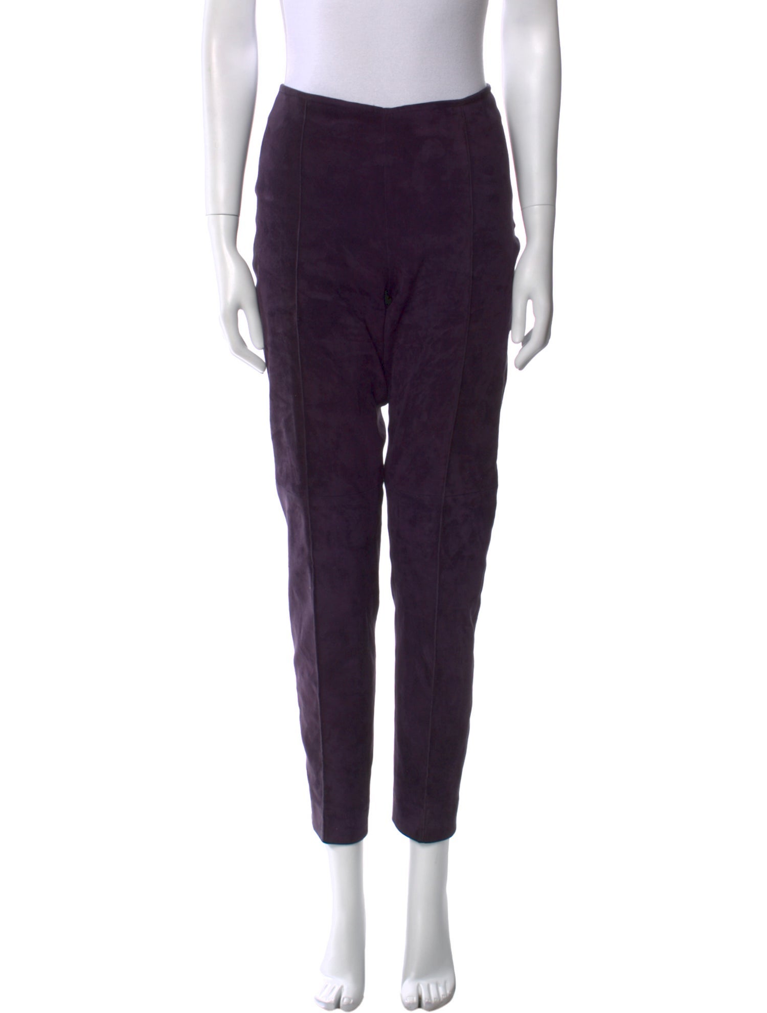 Akris Suede Skinny Leg Pants