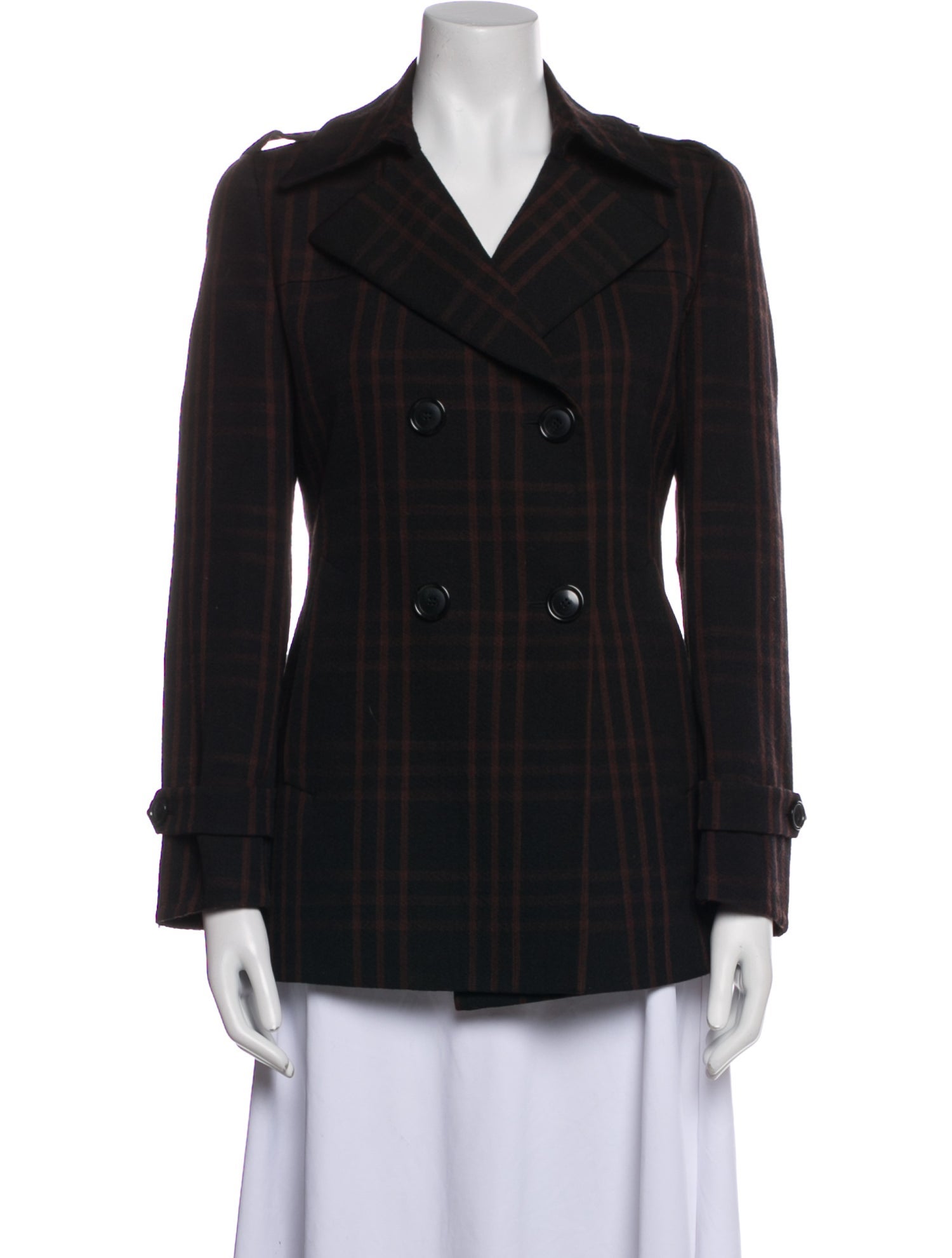 Akris Virgin Wool Plaid Print Blazer