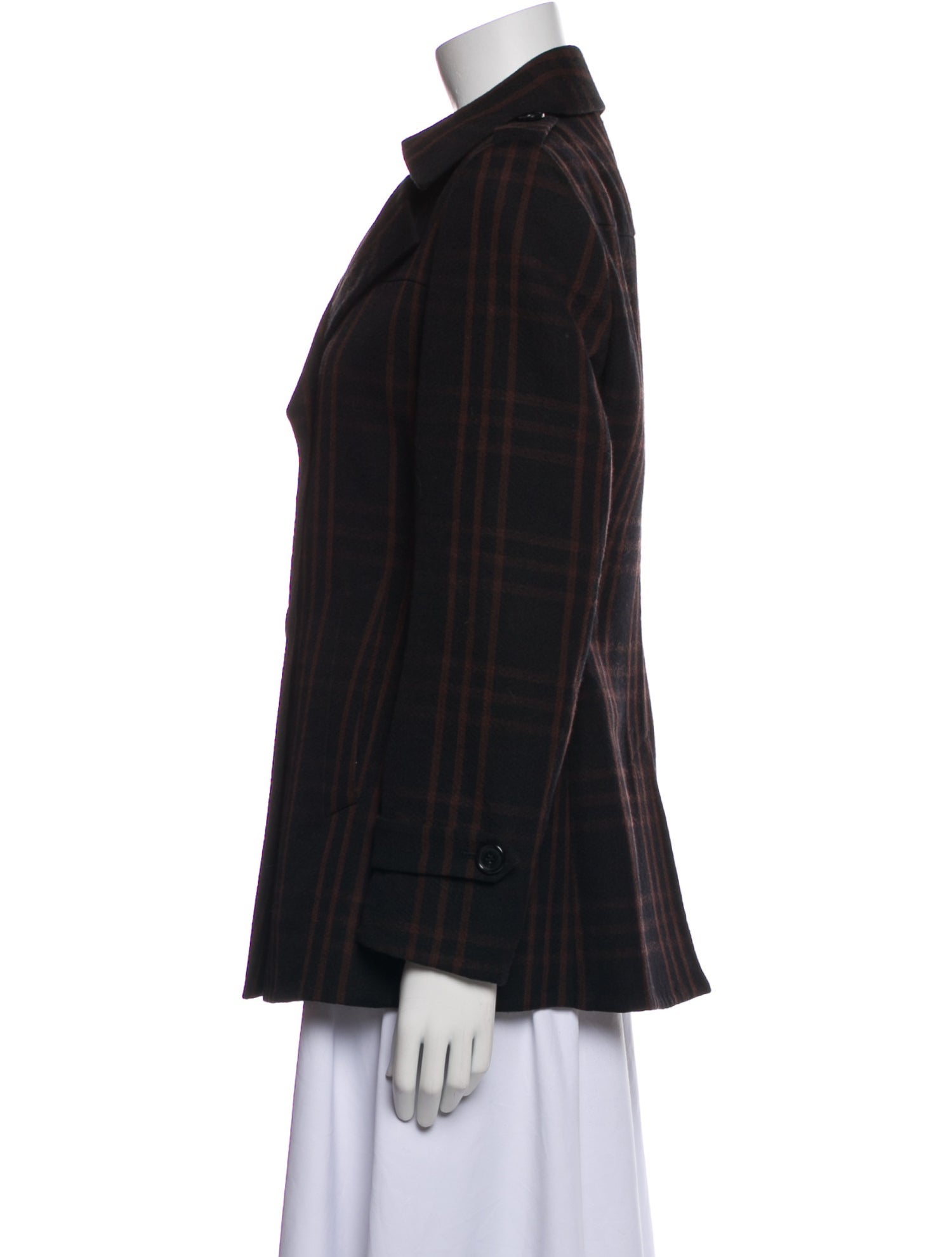 Akris Virgin Wool Plaid Print Blazer