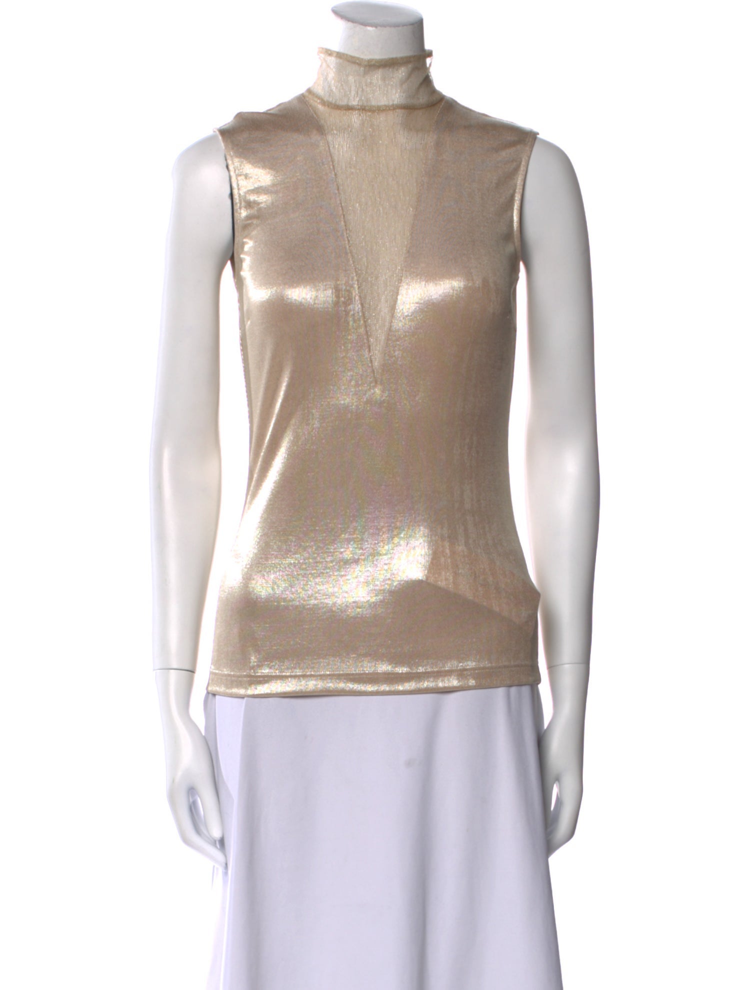 Akris Turtleneck Sleeveless Top