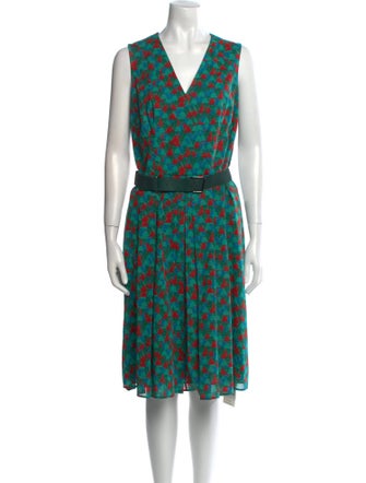 Akris Printed Knee-Length Dress