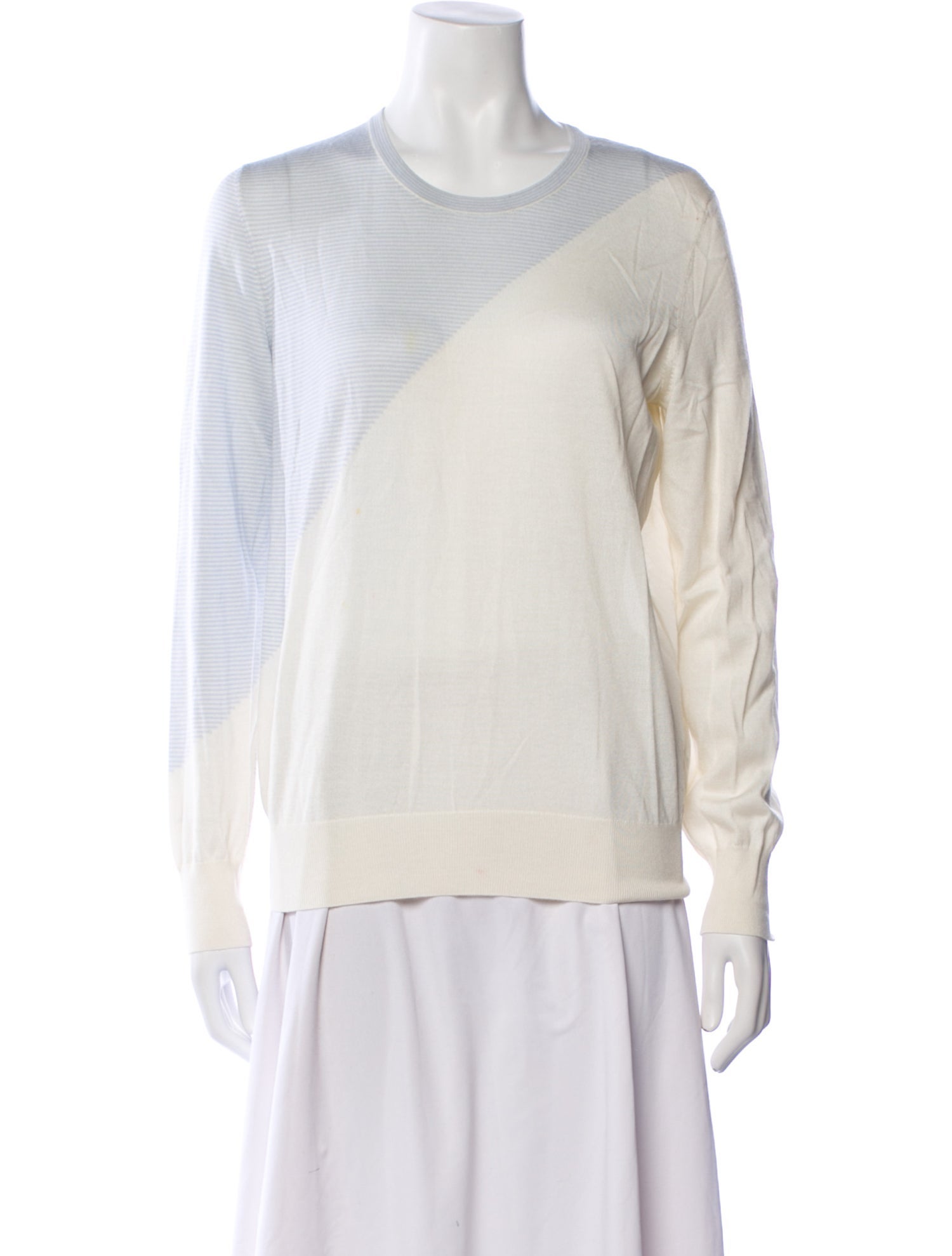 Akris Cashmere Colorblock Pattern Sweater