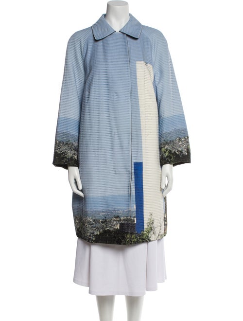 Akris Silk Floral Print Coat