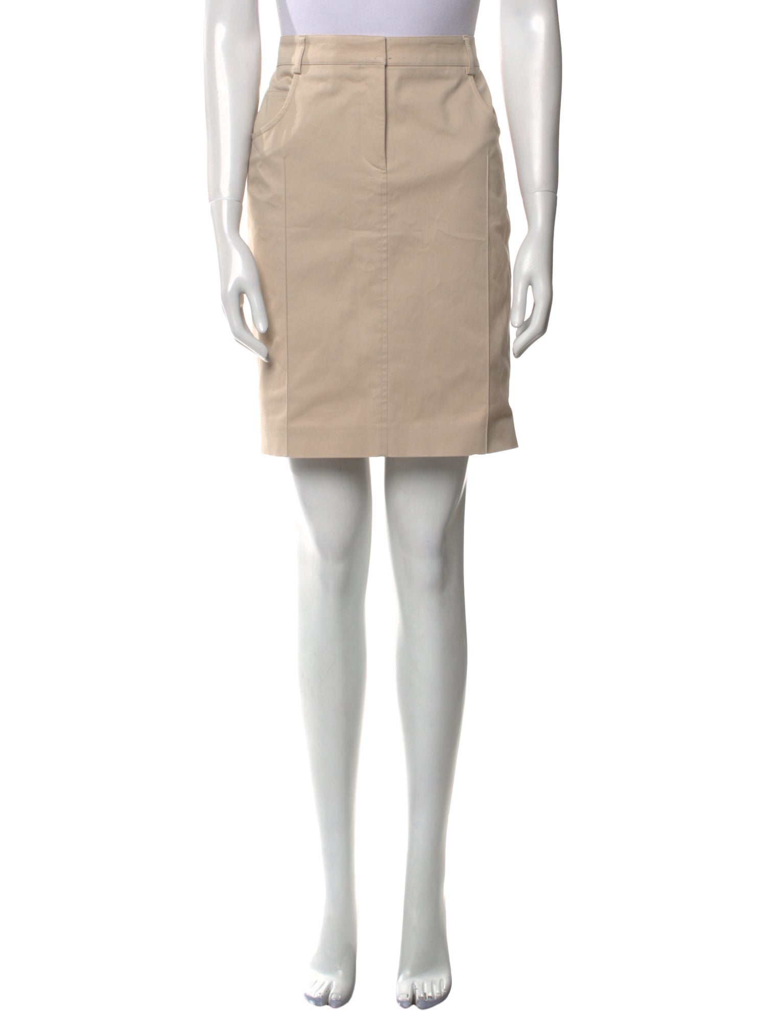 Akris Pleated Accents Knee-Length Skirt