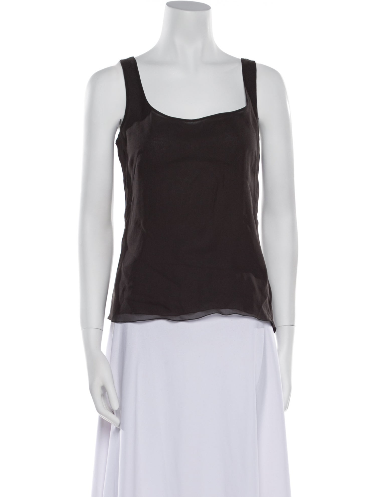 Akris Silk Square Neckline Top