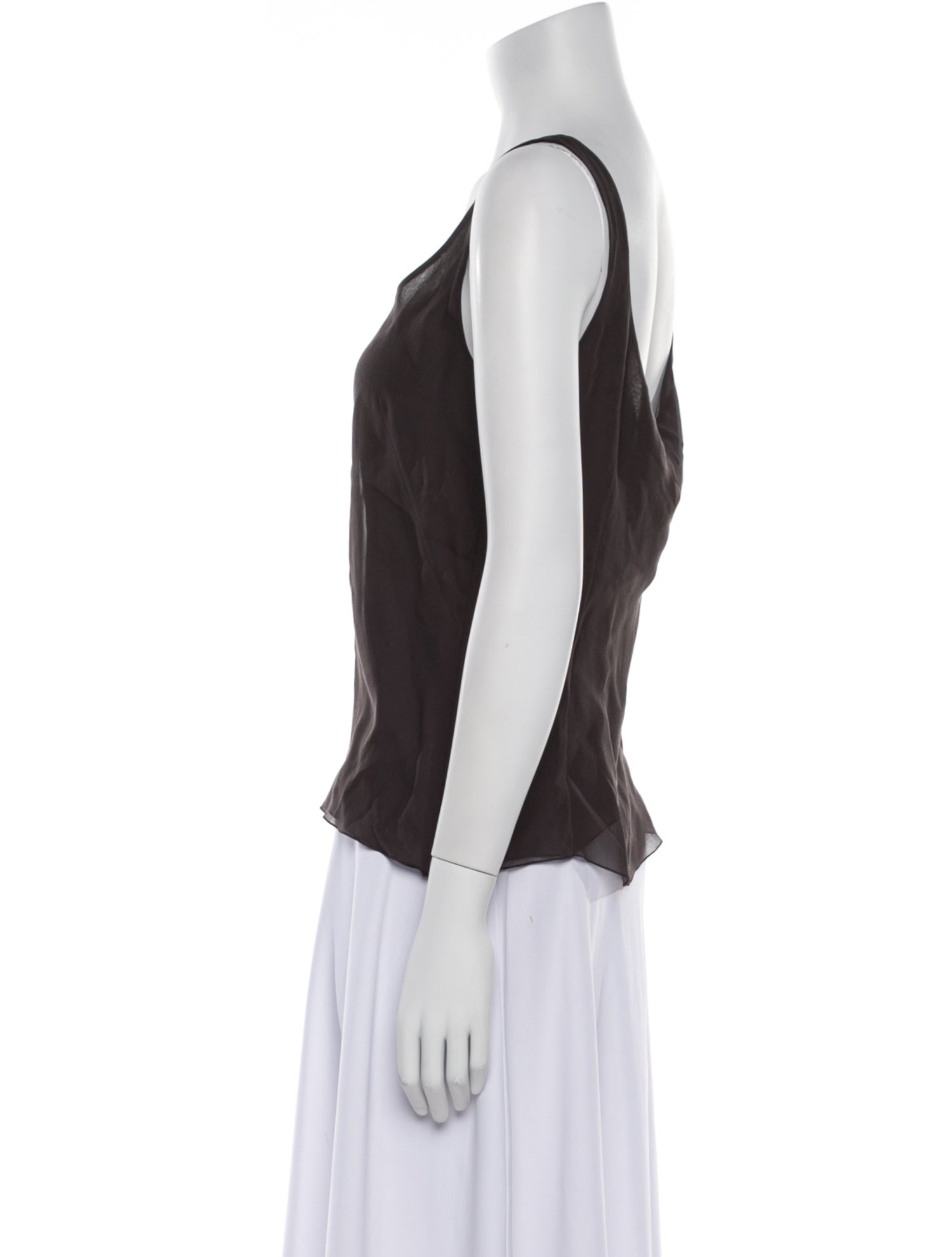 Akris Silk Square Neckline Top