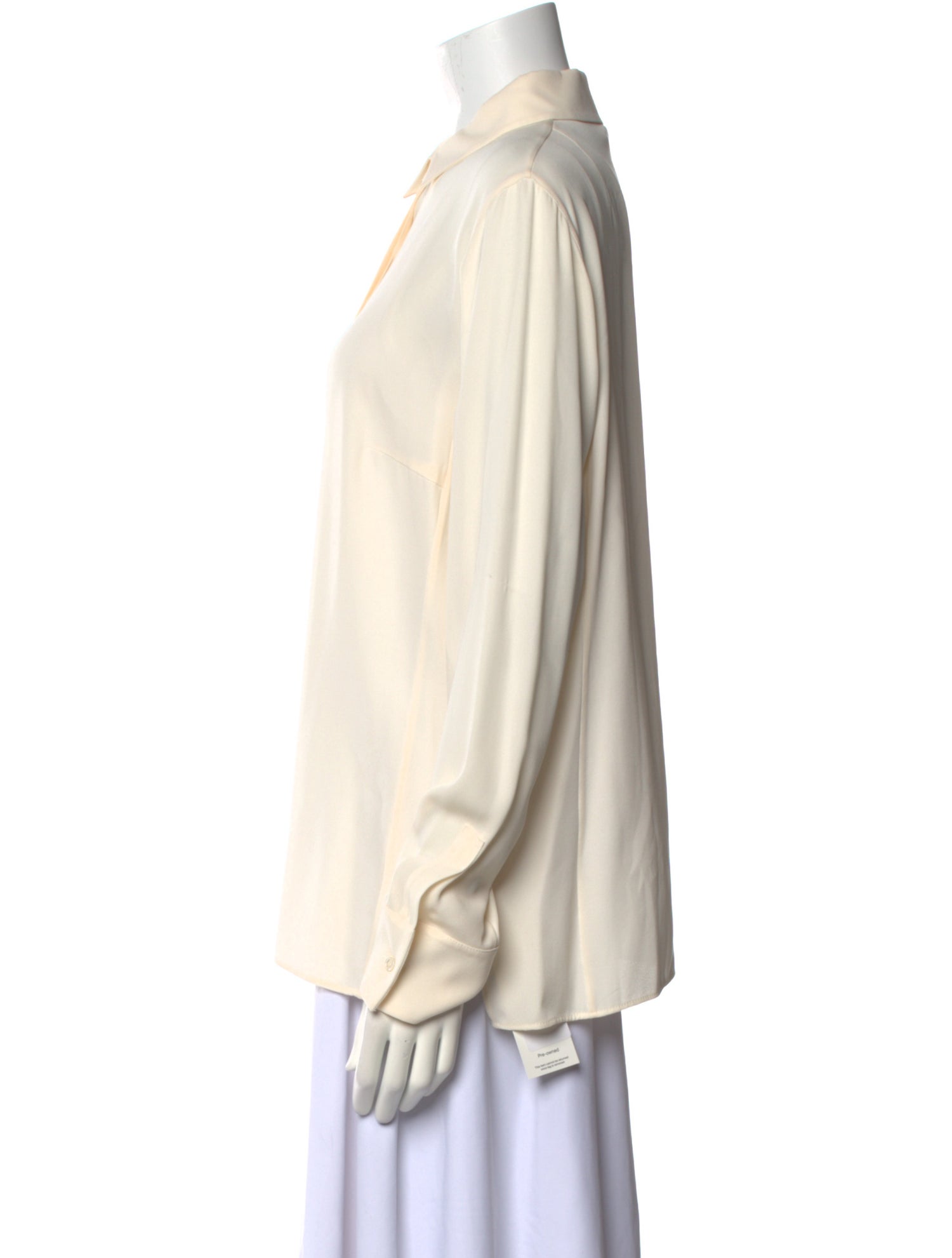 Akris Silk Long Sleeve Button-Up Top