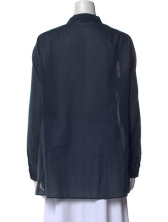 Akris Long Sleeve Button-Up Top