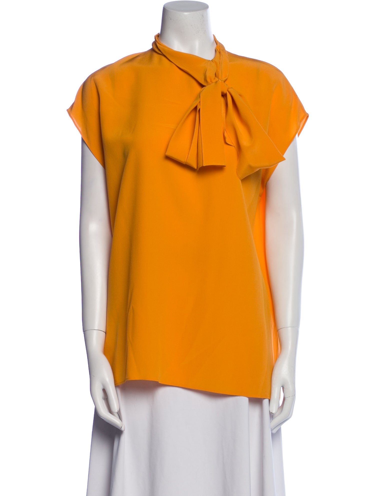 Akris Silk Tie Neck Blouse