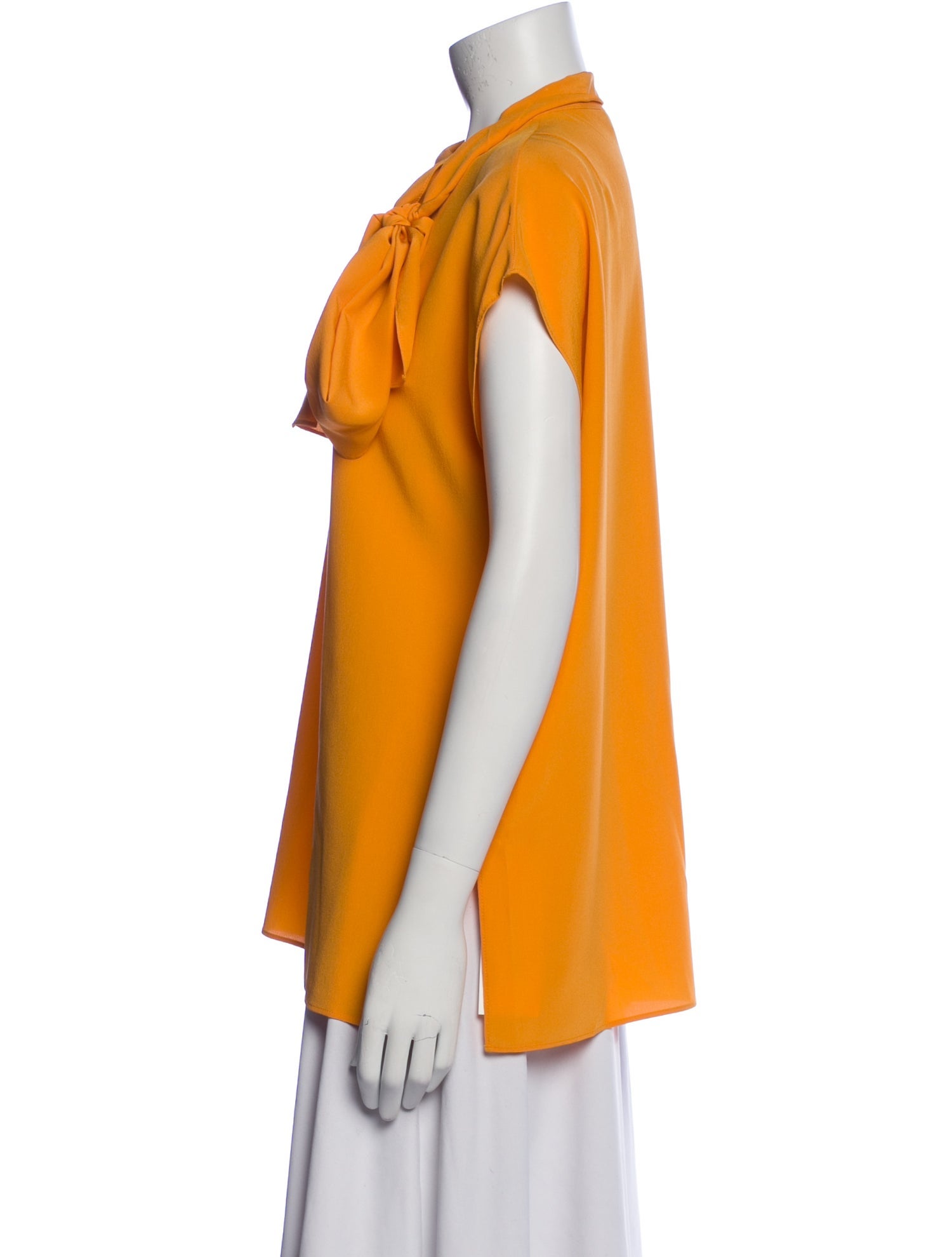 Akris Silk Tie Neck Blouse