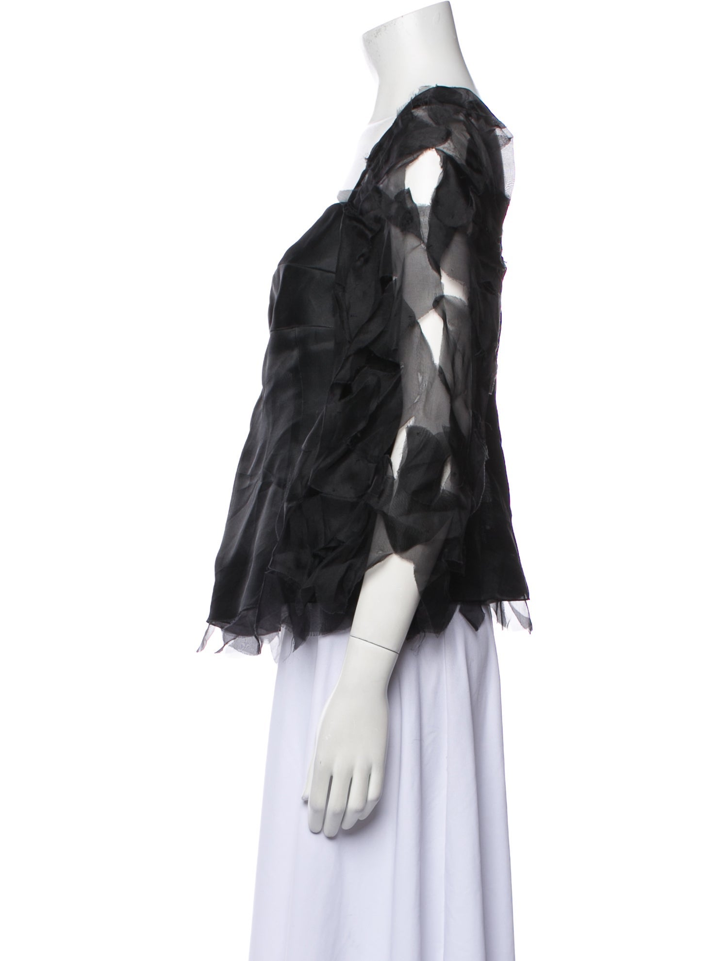 Akris Silk Square Neckline Blouse