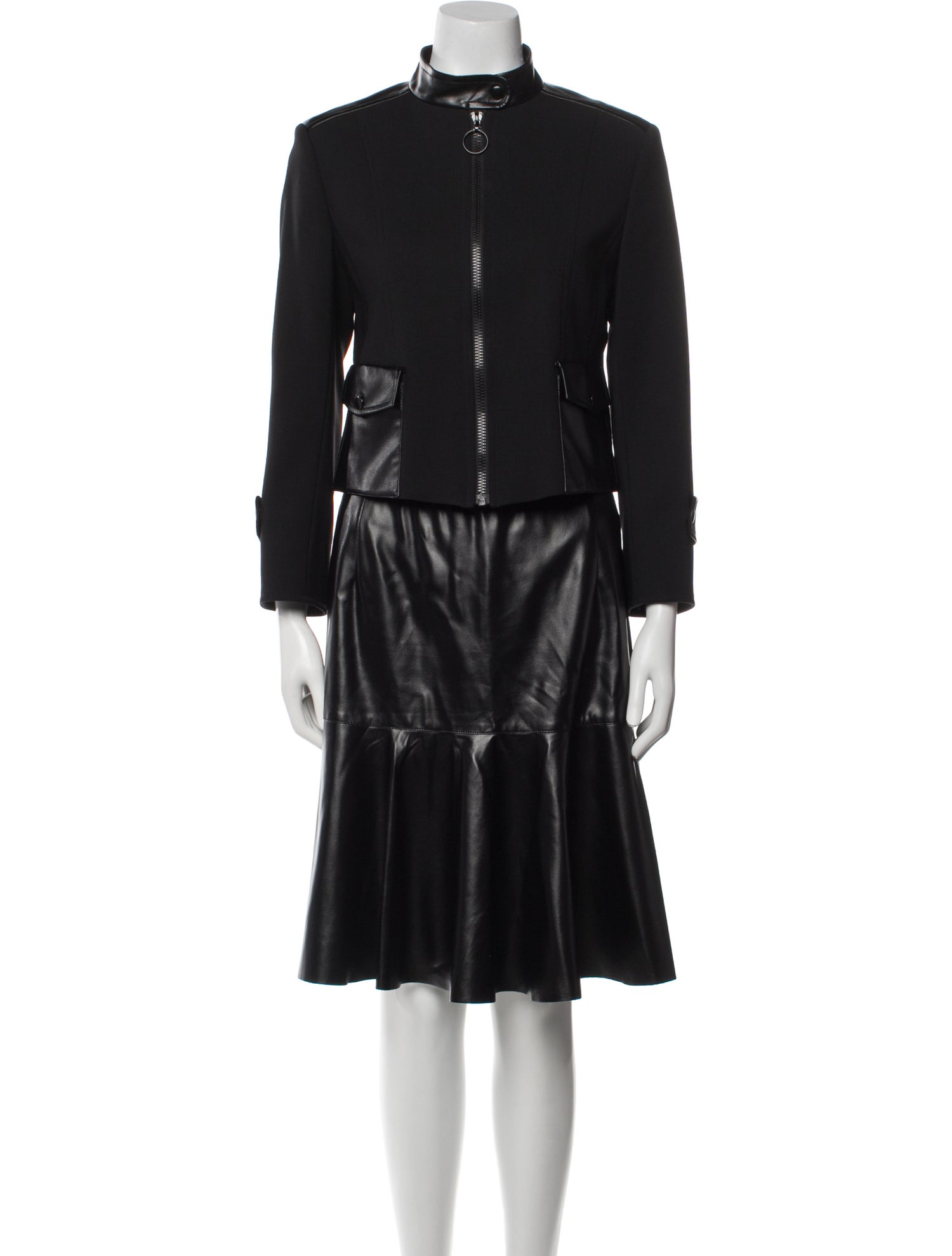 Akris Virgin Wool Printed Skirt Set