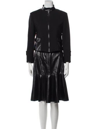 Akris Virgin Wool Printed Skirt Set