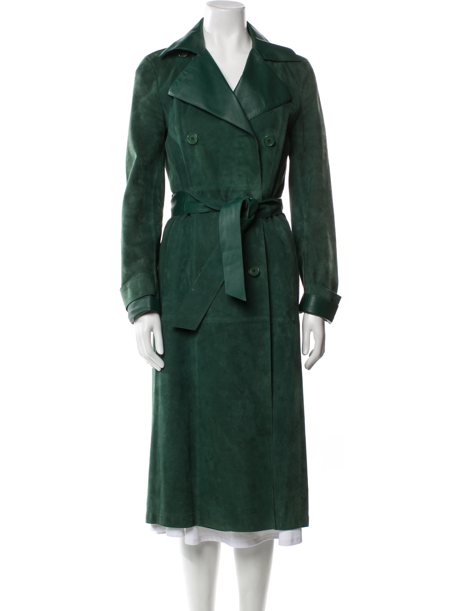 Akris Suede Trench Coat